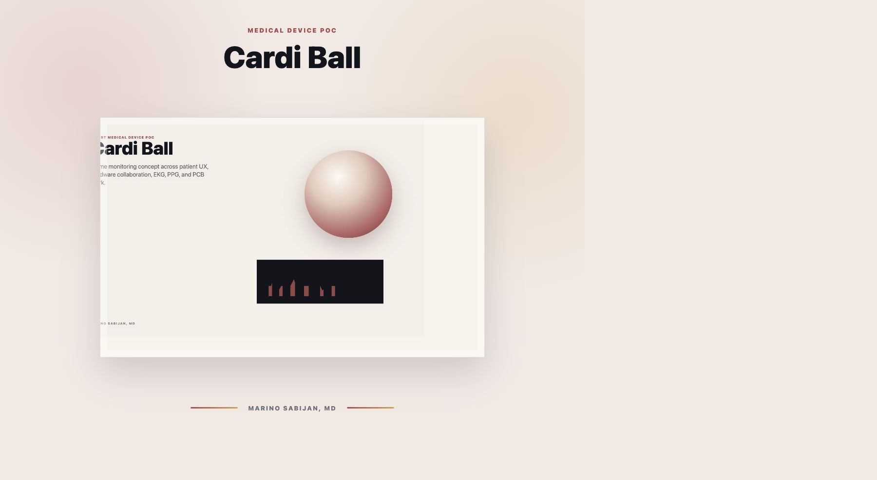 Cardi Ball portfolio cover.