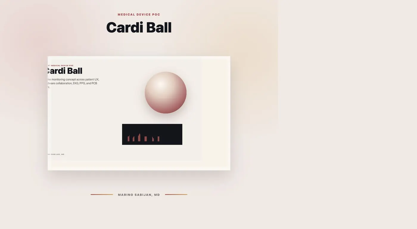 Cardi Ball portfolio cover.