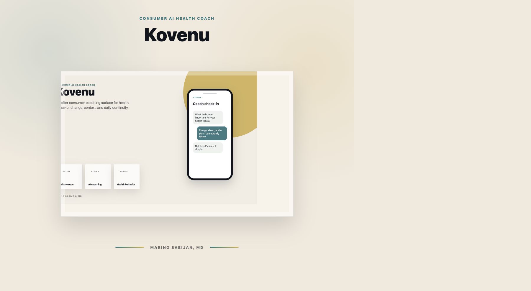 Kovenu portfolio cover.