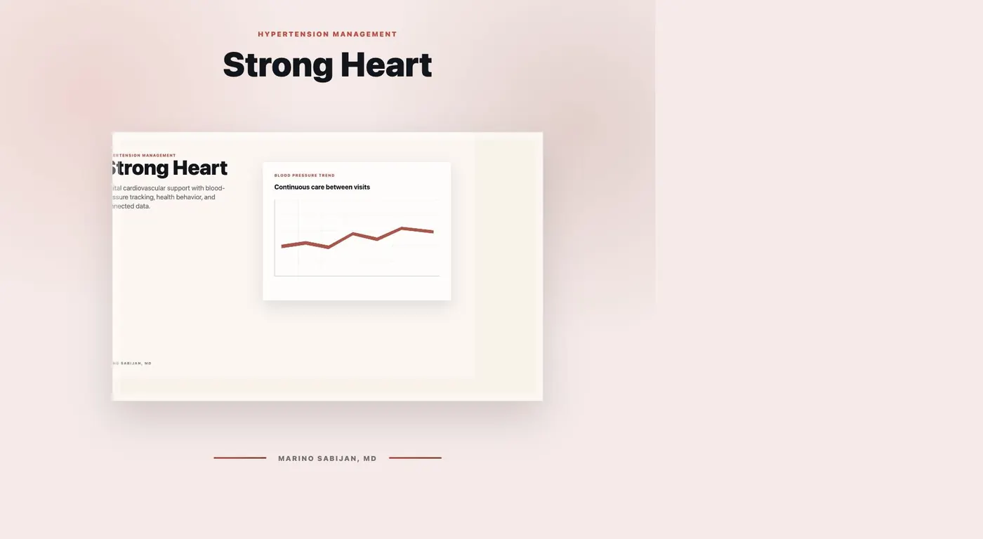 Strong Heart portfolio cover.